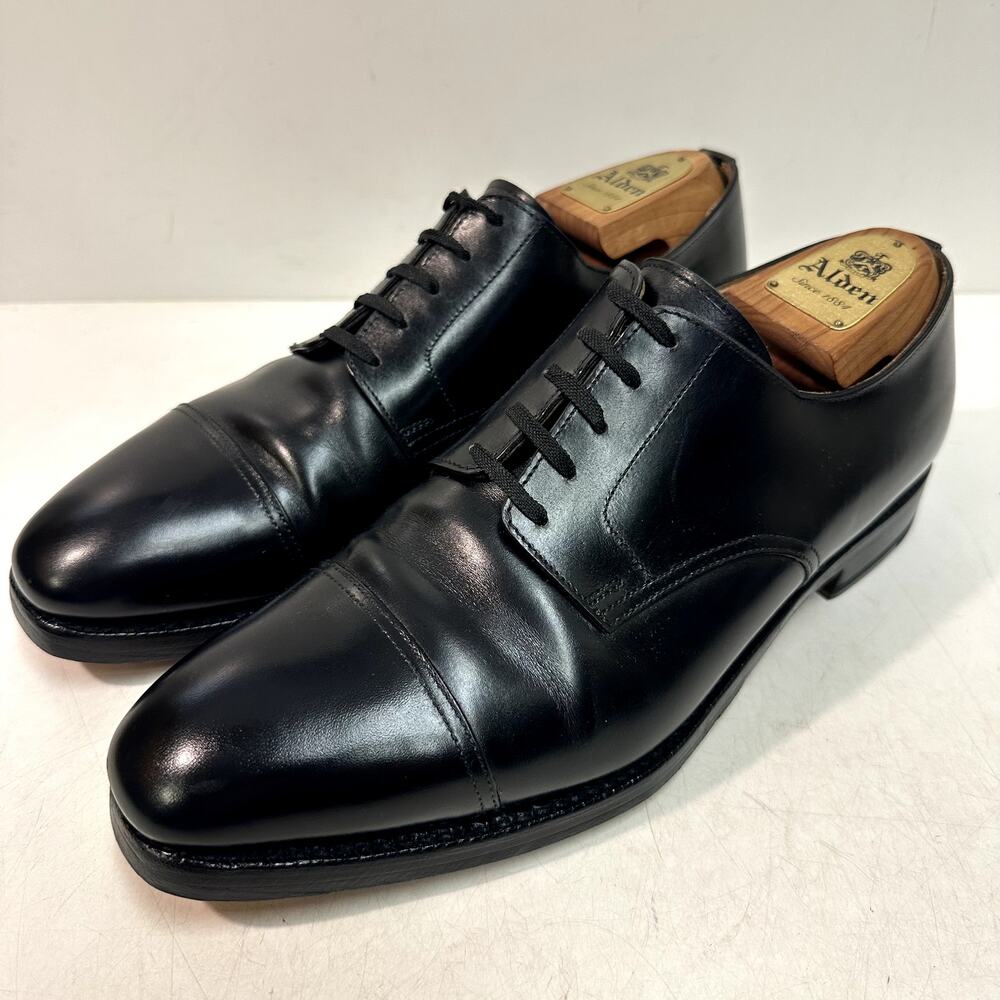 RESOLED Crockett & Jones x Brooks Brothers Derby Cap Toe Black England US 9.5 D